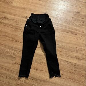 Abercrombie & Fitch maternity Black Cropped skinny Jeans